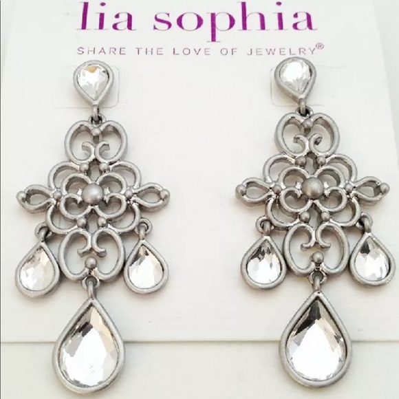 Lia Sophia Ethereal Crystal Chandelier Earrings - Picture 3 of 9